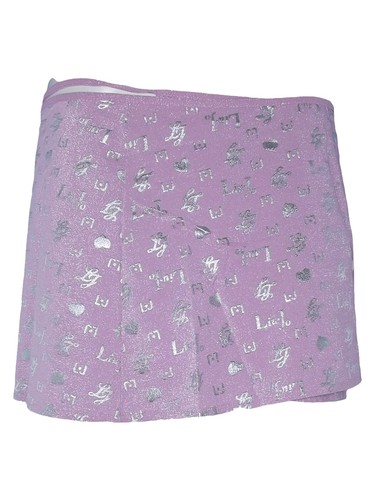 Liu Jo Beachwear Minigonna Donna Taglia Large L Pareo Corto Rosa Grigio Argento - Picture 8 of 37