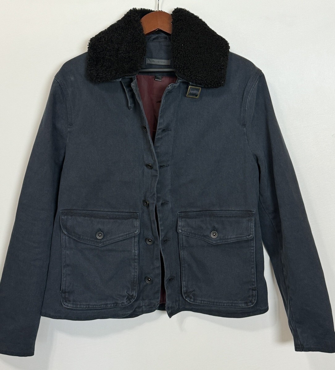 【イタリア製】John Varvatos ダブルジップ　リネンコットンブルゾン John Varvatos Collection Turnbull With Shearling Collar Jacket
