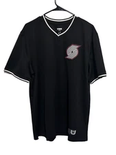 UNK Portland Trailblazers Rip City V Neck Shirt Black Large