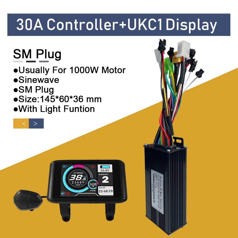 BuyWeek Borstelloze Motor Controller, 24V 36V 48V 17a 3 Mode Sinus