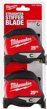 Milwaukee 48-22-1025MG 25' Magnetic Tape Measure - 2PK