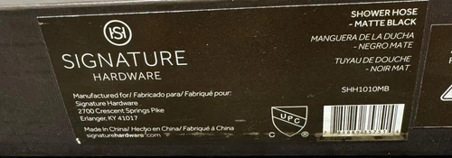 Signature Hardware SHH1010MB  60" Hand Shower Hose, Matte Black*NEW* - Picture 3 of 3