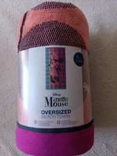 Disney Minnie Mouse Oversized Beach Towel The Big One 36 x 72" 6ft Long Cotton