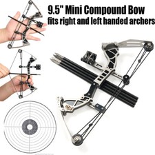 Kit de mini arco y flechas compuesto de tiro con arco de 9,5" arco compuesto de tiro al objetivo regalo