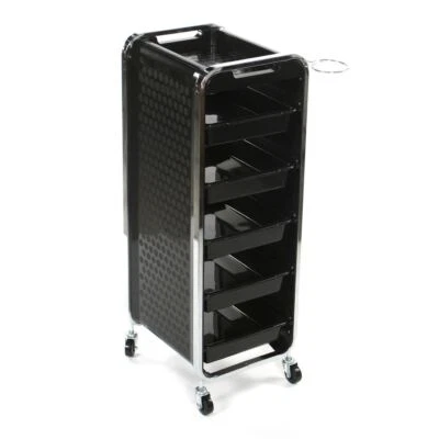 SALON STORE Colorado Hairdressing Trolley Hair Salon Colouring Tattoo Maintenance Cart Black