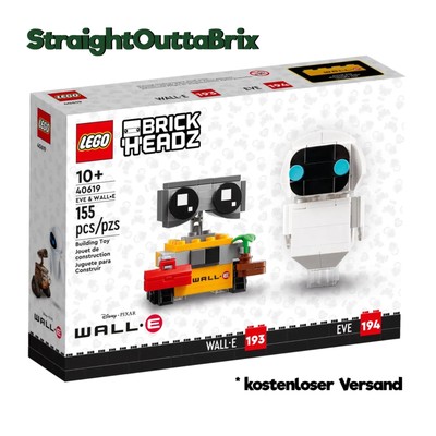 LEGO BRICKHEADZ: 40619 - Wall-E & Eve / Disney Pixar  * Neu&OVP