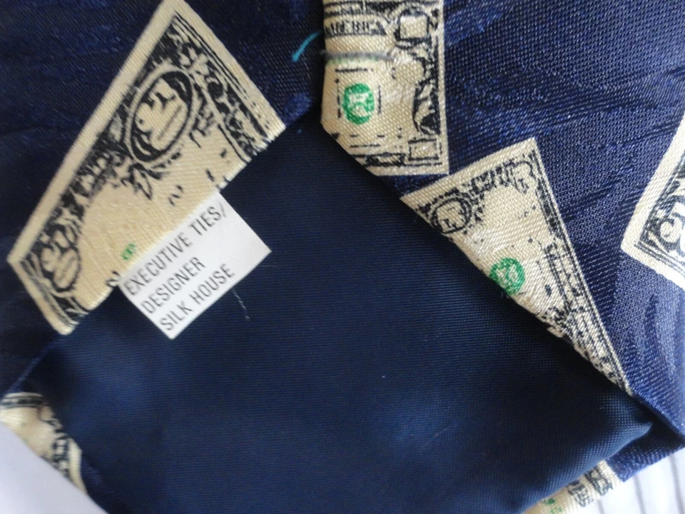 Gravata de seda A Rogers Money IRS banqueiro moeda financiamento - Imagem 4 de 4