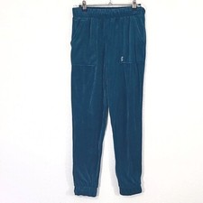 JUICY COUTURE Youth Teal Velour Pants w/Silver Embroidered Logo, size 16 XL