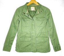 Element Eden Jacket Coat Womens Size Small Green Zipper Snap Pockets