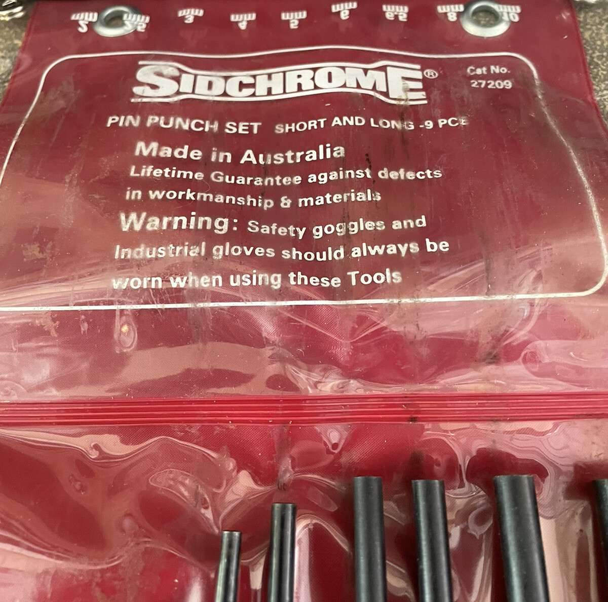 SIDCHROME 9 Piece PIN PUNCH SET SCMT27209 210mm MADE IN AUSTRALIA eBay