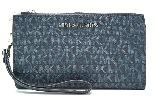 navy blue mk wallet