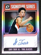 2018-19 Panini Optic Gary Trent Auto RC Silver Holo Signature Series Autograph
