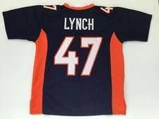 UNSIGNED CUSTOM Sewn Stitched John Lynch Blue Jersey - M, L, XL, 2XL