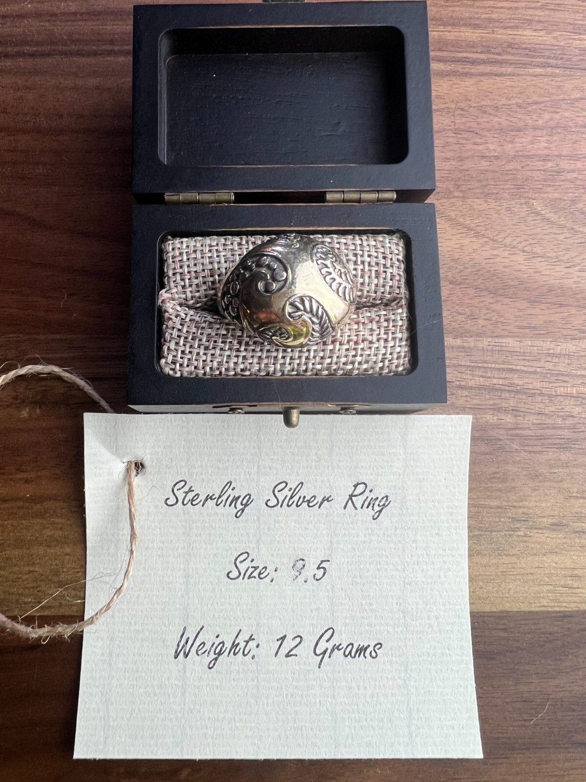 925 Sterling Silver Domed Statement Ring, Made In… - image 7