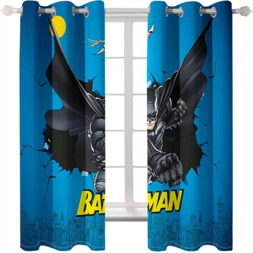 Tende oscuranti 3D per ragazzi camera da letto Batman tende anello termico occhiello superiore regalo - Foto 33 di 35