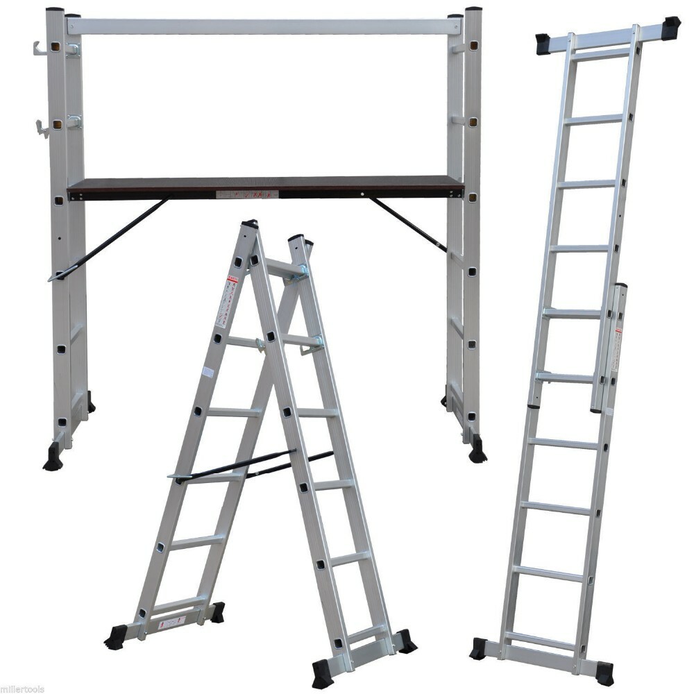Aluminium Working Platform Ladder Decorator Work Bench Folding Scaffold  Tower UK