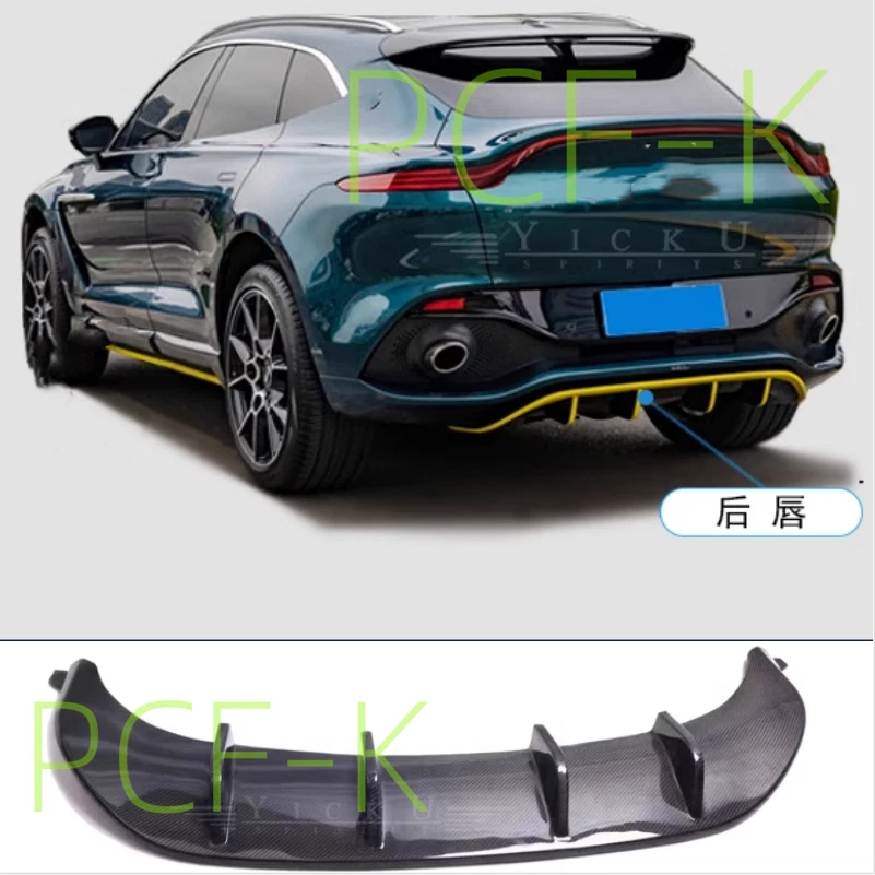 tampa do spoiler traseiro lábio traseiro acabamento NOVO ajuste para Aston Martin DBX 2021 fibra de carbono - Imagem 2 de 4
