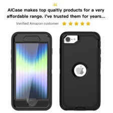 For iPhone SE 3rd Gen/2nd Gen Case Shockproof Heavy Duty Cover Screen Protector
