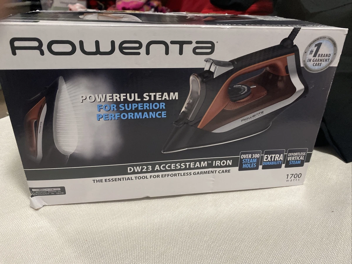 Rowenta DW23 Accessteam Steam Iron 1700 Watts Durable Soleplate Orange
