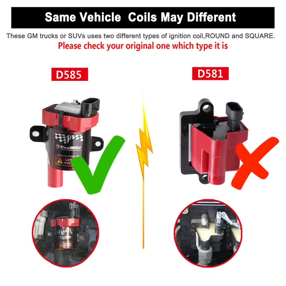 8x Ignition Coil Pack For 99-2004 2005 2006 Chevy Silverado 1500 2500 GMC Sierra - Image 2 of 4