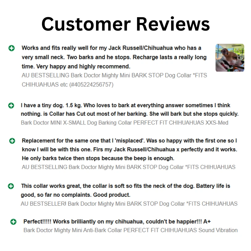 Bark Doctor Antibark Dog Collar for EXTRA SMALL DOGS LIKE CHIHUAHUAS MALTESE - image 2 of 4