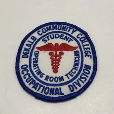Vtg Dekalb Community College Student Operating Room Technician Patch