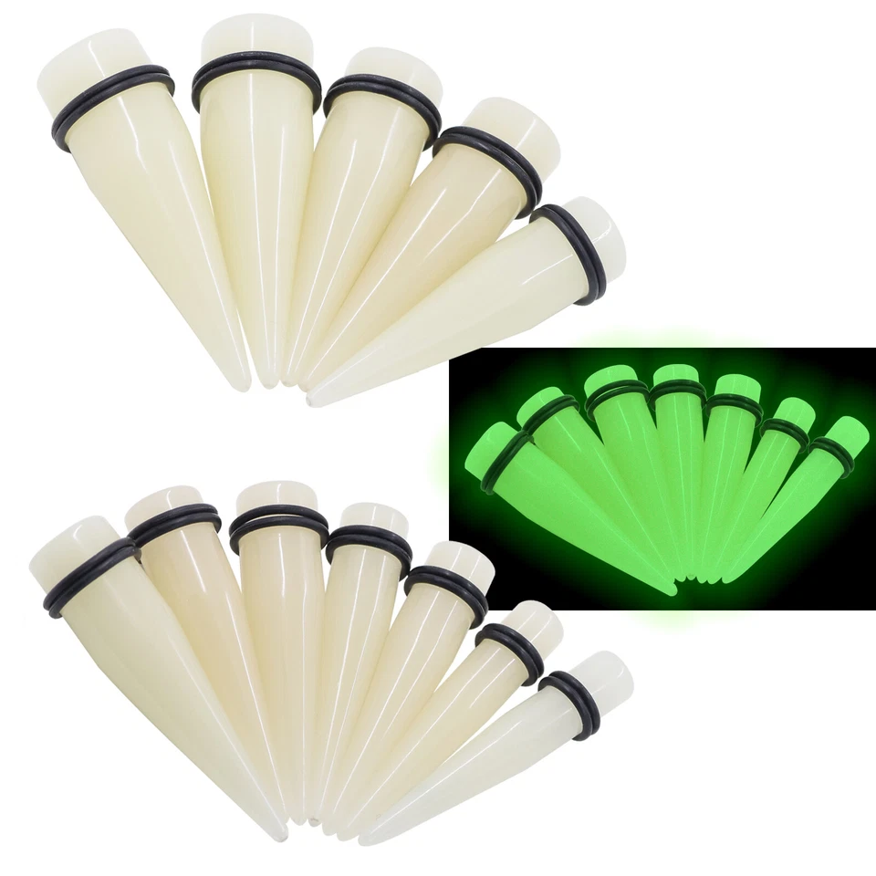 24PCS Large Size Ear Stretching Kit Silicone Tunnel Acrylic Taper Plugs 00G-20mm - Image 3 of 4