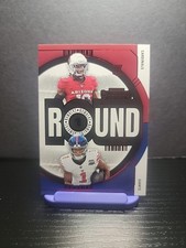 2024 Panini Contenders - Round Numbers Malik Nabers, Marvin Harrison Jr. #2 Red