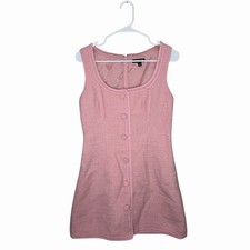 J. Crew Sophia Tweed Mini Dress in Spring Blush Pink Size 6 Sleeveless