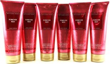 QTY 6 - Bath  Body Works FOREVER RED Body Cream Lotion Moisturizer 8oz