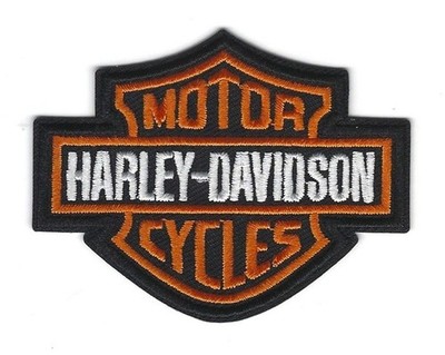 Harley Davidson Motorcycles Iron On Patches Copper Tone Crest Design 3'' Wide
