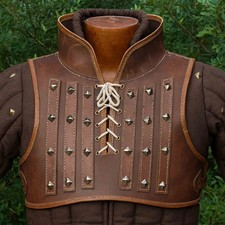 Men Medieval Leather Armor Chest Plate - Knight Viking Armor LARP Cosplay