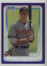2011 Bowman Draft Chrome Prospects Retail Purple Refractor Nick Delmonico 07rd