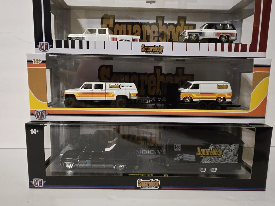 2025 M2 Machines Haulers Chevy Chevrolet Squarebody Syndicate Set Of 3 - Image 2 of 4