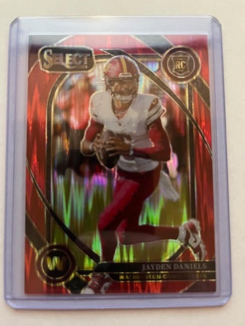 2024 Panini Select - Club Level Jayden Daniels #217 Red Shock Prizm /249 (RC)