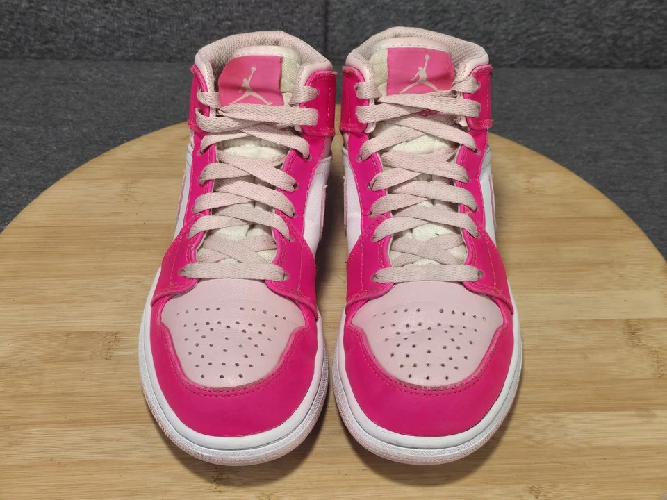 Nike Air Jordan 1 Rosa Medio Feroz Para Mujer Talla 5.5 Zapatos Tenis FD8780-116 Foto 3 de 4