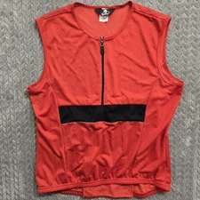 Vintage Bellwether Cycling Jersey Adult ½ Zip Sleeveless Red Size XL Vest