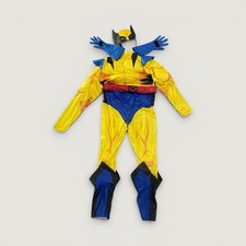 Marvel X-Men Wolverine Muscle Halloween Costume Mens L Yellow Blue