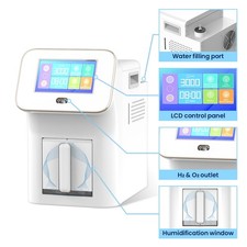 Pantalla Táctil 3000ml Hidrógeno H2 Mezcla O2 Generador Máquina de Inhalación Ionizador de Agua