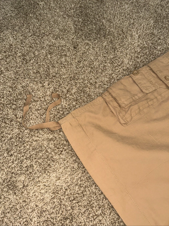 Pantalones Cortos Enyce Y2K Sueltos Para Hombre Años 90 Pierna Ancha Talla 52 Caqui Tostado Foto 3 de 4