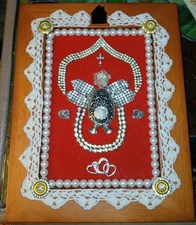 Vintage Collage Christmas Angel Jewelry Picture Handmade Christmas OOAK