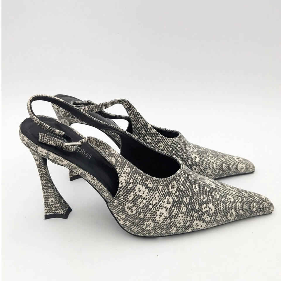 Jeffrey Campbell творчества слинга насос черный/белый ящерица размер US9.5 EU41 - Изображение 3 из 4