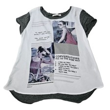 Nylon Womens T-Shirt Multi-Color Size Large Polyester Blend Made In The USA