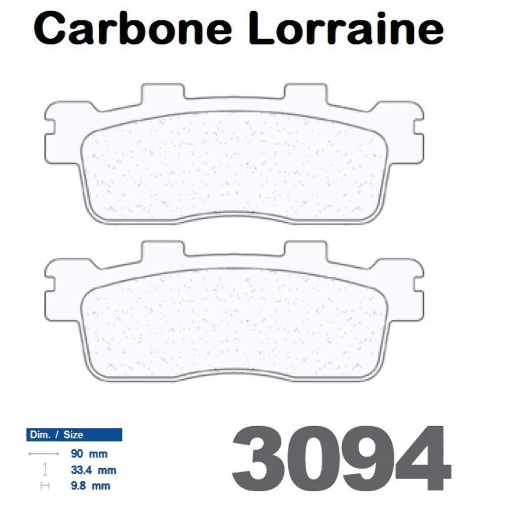 Plaquettes de frein Carbone Lorraine moto Kawasaki 125 J endurance thermique et freinage stable