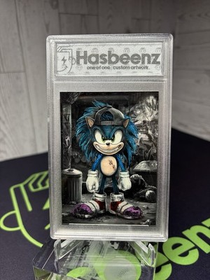 2025 Hasbeenz Sonic the Hedgehog SEGA Acrylic Sketch Card 1/1 Encased