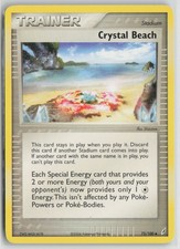 Crystal Beach 75/100 Uncommon Crystal Guardians Pokemon Moderately Played