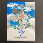 Kristaps Porzingis 2025-26 Topps Chrome Sky Write Signatures /150 Blue Hard Auto