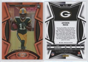 2023 Certified Rookies Mirror Orange /149 Jayden Reed #123 Rookie RC