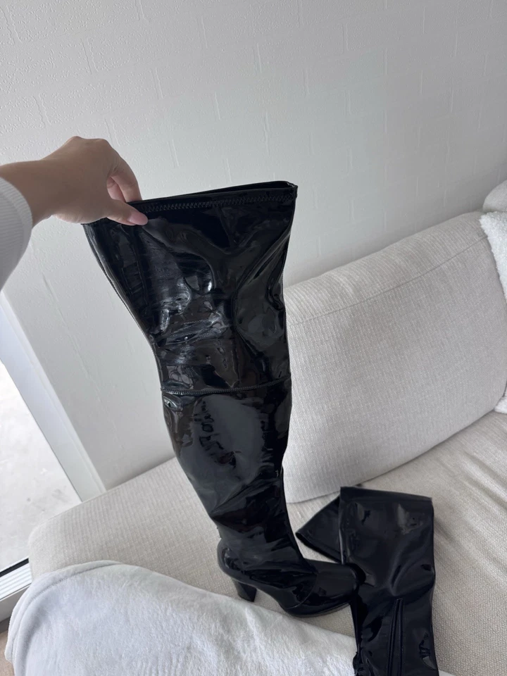 High Heels Pole Dance Boots Over The Knee Latex Boots Women's - Image 4 of 4