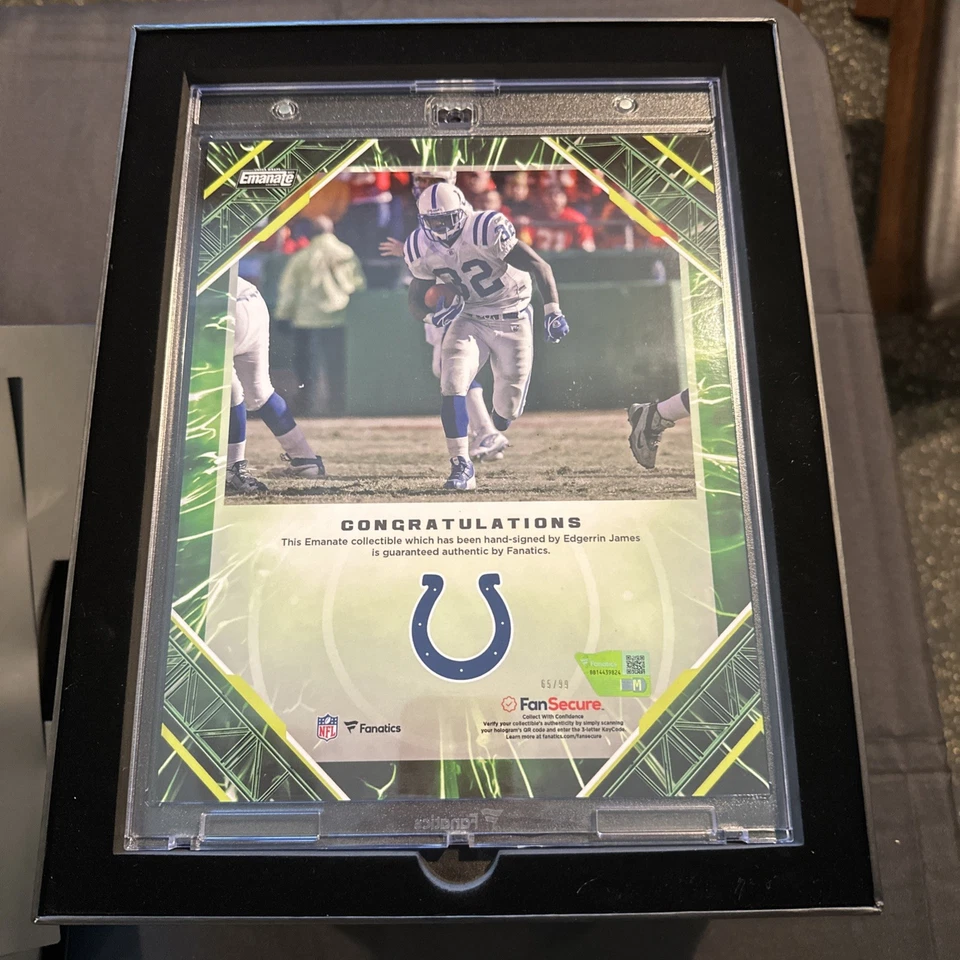 2025 Fanatics Under Wraps - Edgerrin James - Colts - 65 из 99! - Изображение 2 из 3